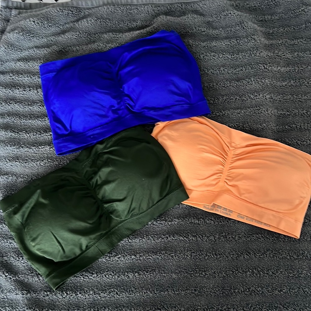 Set of 3 Zenana strapless bras